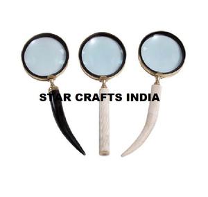 Vente chaude tigre motif loupe avec poignée en corne loupe de poche loupe pour la maison salon décor - Product Image 6