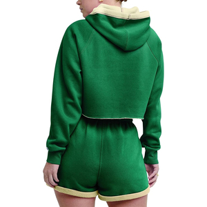 Sudadera con Capucha Corta para Mujer, Invierno, con Logotipo Personalizado, Forro Polar, Estilo Urbano - Product Image 3