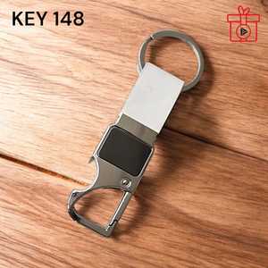 Porte-clés unisexe en cuir fait main pour voiture/vélo, support de clés pour maison/bureau, porte-clés promotionnel en métal avec mousquetons - Product Image 4