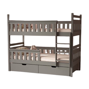 Lit pour filles au design simple et moderne Lit superposé en bois pour enfants Meubles pour chambre d'enfants avec escalier et tiroirs Prix de gros - Product Image 1