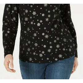 เสื้อคอเต่าลำลองสำหรับผู้หญิง Karen Scott รุ่น Snowy Glory สีดำ ไซส์เล็ก - Product Image 3