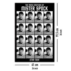 Affiche Star Trek Classics au design moderne, mettant en scène les multiples émotions du commissaire Spock, pour une utilisation murale - Product Image 4