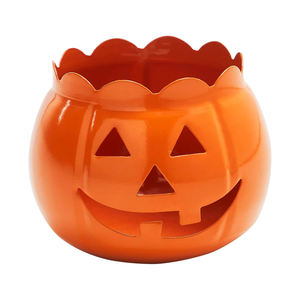 Porte-lumière en fer orange fait à la main argent meilleur vendeur enduit de poudre pour Halloween fête de noël ambiance effrayante décor à la maison - Product Image 1