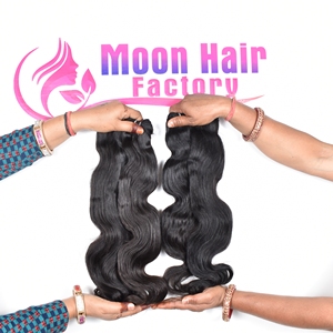 Produit de luxe Paquets de cheveux humains indiens Extensions de vague de corps Cuticule aligné Douceur 100% Produit chimique gratuit pour la commande en gros en ligne - Product Image 4