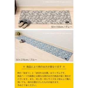 URBAN802 Urban 802 50 × 150cm Bleu/Gris Tapis de Cuisine Long Antidérapant et Lavable Chauffage au Sol Compatible SDS/MKR - Product Image 6