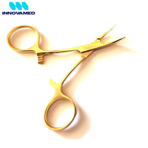 Juego de Pesca de 2 Piezas en Color Dorado, Pinzas Hemostáticas Kelly de Acero Inoxidable Rectas y Curvas de 3.5 Pulgadas con Bloqueo de Innovamed - Product Image 6