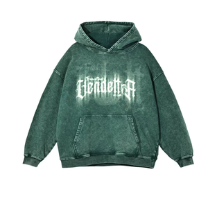 Sweat à capuche brodé vintage personnalisé 500 g/m², sweat à capuche vierge délavé au soleil, sweat à capuche délavé au soleil avec logo personnalisé - Product Image 3