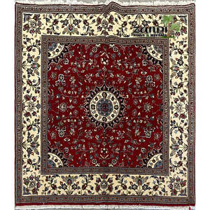 Tapis luxueux noué à la main, design exclusif tissé à la main, en laine et coton de qualité supérieure, conçu pour les sols de la maison et du bureau. - Product Image 1