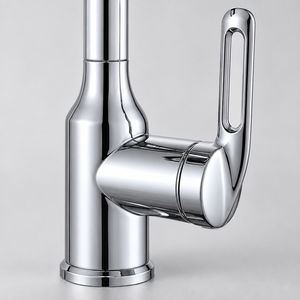 Robinet de lavabo électrique WYRAX Libert au design moderne en laiton, réglable 4 vitesses, avec sortie d'eau, universel, rotatif, à poser sur le comptoir pour salle de bain - Product Image 3