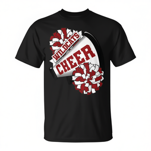 T-Shirt Promozionale Wildcats Cheer Spirit M per il Ritorno a Scuola, Abbigliamento per Cheerleading - Product Image 2