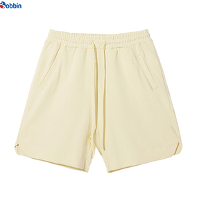 Pantalones Cortos Casuales de Verano para Hombre, de Alta Calidad, con Logotipo Personalizado, Cintura Elástica, de Lona, Color Sólido, de Algodón, Transpirables y de Secado Rápido - Product Image 2