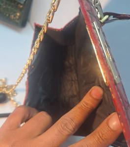 Bolso de Mano de Lujo para Mujer, de Cuero con Acabado de Cocodrilo, Bolso de Hombro Cruzado con Decoración de Piel de Caimán - Product Image 6