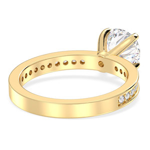 Anillo Solitario de Moissanita con Corte Brillante Redondo REYES de 1.43 Quilates en Plata de Ley 925, Anillos de Compromiso Certificados por GRA para Mujer - Product Image 4