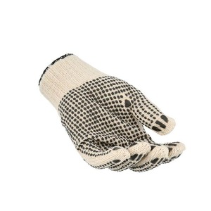 ถุงมือคอตตอนสำหรับผู้ชายมาใหม่ใช้ได้ทุกวันถุงมือเจาะสีเขียว/ผ้าใบสีดำจุดพีวีซีป้องกันบางข้อมือถักใหม่ - Product Image 6