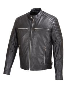 High Quality OEM Service Custom Fashion Men's Stand Collar Brown Solid Color Polyester/Cotton <b>Leather</b> Jackets with Front Logo - Product Image 6