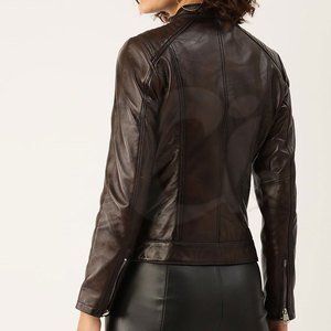 Veste en cuir sur mesure Produit populaire Veste en cuir pour femme Veste en cuir véritable imperméable - Product Image 3