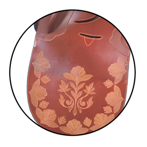 Selle de stock en cuir véritable de qualité supérieure faite à la main, légère et flexible avec un soutien confortable pour une conduite toute la journée - Product Image 4