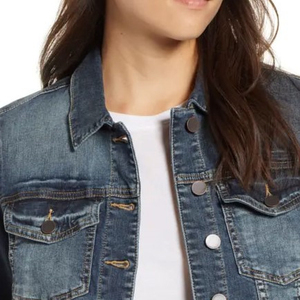 Nouvelles vestes en jean d'hiver pour femmes en gros, logo imprimé personnalisé, coton respirant, finition pour la vente - Product Image 5