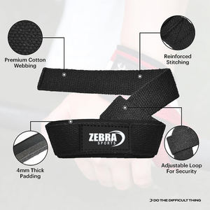 Custom Logo High Quality <b>Wrist</b> Wraps Weight Lifting Gym <b>Straps</b> Fitness <b>Wrist</b> <b>Straps</b> Manufactured Hot Sale - Product Image 2