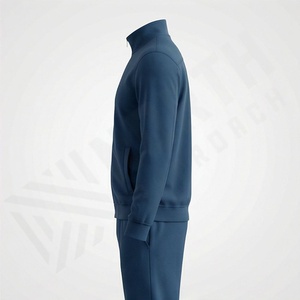 Chándal Unisex al por Mayor, Sudadera Sublimada Personalizada de Alta Calidad, Ajustada, para Hombre, Invierno, Cuello Alto, Sólida, Deportiva, para Correr - Product Image 3