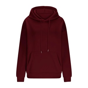 Sweat à capuche long oversize pour femme en velours avec logo sur le devant, chaud, confortable, décontracté, streetwear - Product Image 4