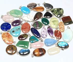 Pendentif en pierres précieuses multiples à facettes hautement polies et lâches pour lunette en argent sterling 925 plaqué bijoux faits main - Product Image 6