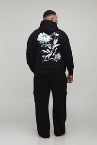 Vêtements de rue personnalisés avec motif personnalisé, logo imprimé par transfert thermique, taille plus, coupe régulière, 100% coton, uni teint en hiver - Product Image 5