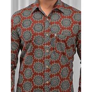 Chemise décontractée pour homme en coton imprimé à manches longues, respirante, en popeline ou tissu Oxford, motif floral ou à pois, offre ODM - Product Image 2