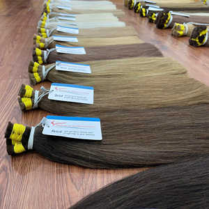 ผมต่อผมบริสุทธิ์เป็นลอนและตรงเงางามเป็นจำนวนมากพร้อมส่งจากโรงงาน100กรัม - Product Image 2