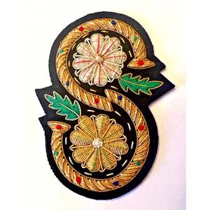 Broche bordado a mano King Fisher Goldwork, regalo de bordado de pájaro, bordado de Metal logotipo personalizado tela de alambre de lingote tradicional - Product Image 6