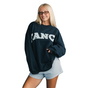 Sweat-shirt à col montant réversible pour femme, imprimé personnalisé sur le devant, en polaire, à manches longues, surdimensionné, écologique, pour l'hiver - Product Image 4