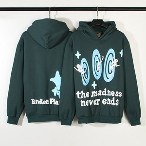 Sudaderas con capucha con estampado de soplo de peso pesado de 420gsm, sudadera de mezcla de algodón para hombre, ropa informal personalizada, Sudadera con capucha - Product Image 4