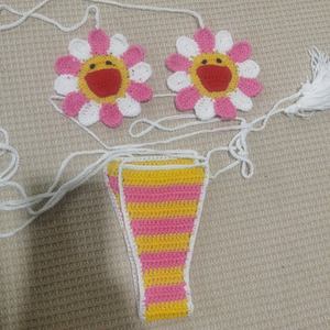 Traje de Baño de Dos Piezas Hecho a Mano, Bikini Sexy con Cuello en V y Copas Ajustables, con Logotipo en la Cintura, Personalizado - Product Image 6