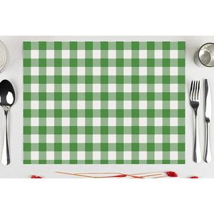 Mantel de Papel Profesional con Estampado Vichy Verde 28x40,5cm 80gsm, 500 Unidades, B2B - Product Image 1