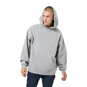 Sweat à capuche oversize pour homme, 80% coton, 20% polyester, épaules tombantes, encolure croisée, ourlet côtelé, poignets côtelés, style élégant et décontracté - Product Image 1