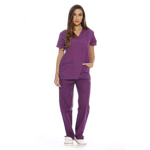 Combinaisons de blouses médicales pour hommes de haute qualité avec logo personnalisé, en toile unie, séchage rapide, respirantes, grandes tailles pour usage hospitalier - Product Image 1