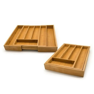 Organizador de Cucharas Deslizante de Bambú Ecológico, 5-7 Compartimentos, 30x34cm, con Clips para Ollas y Reposacucharas - Product Image 4