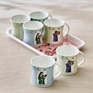 Ensemble de tasses à thé en céramique Tasse et soucoupe en porcelaine par faizacraft - Product Image 4