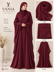 Robe Abaya longue élégante de style Dubaï pour femmes, en polyester, à manches longues, pour l'hiver et l'été, de style islamique modeste - Product Image 3