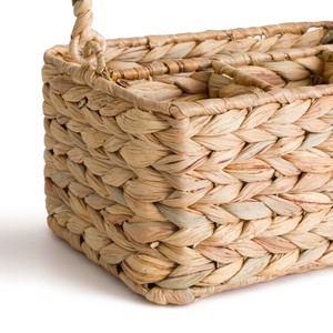 Porte-ustensiles en jacinthe d'eau à prix avantageux, organisateur de couverts, porte-couverts, vaisselle, rangement multifonctionnel imperméable - Product Image 2
