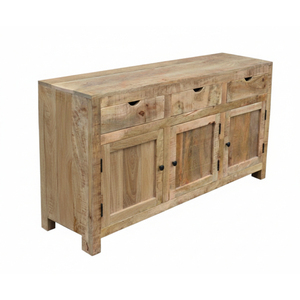 Nordic Industrial Style Modular Adjustable Height Handmade Durable Solid Antique Mango Wood <b>Sideboard</b> for Farmhouse Dining - Product Image 2