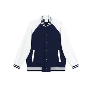 Veste d'université populaire pour hommes, ample et décontractée, design à blocs de couleurs, manteau zippé pour hommes, veste de baseball universitaire pour hommes - Product Image 5