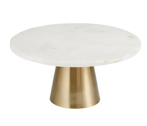 Gran oferta, tapa de mármol blanco y Base de Metal, soporte para pastel, postre de boda, taza para servir pastel, soporte para fiesta, restaurante, Hotel - Product Image 1