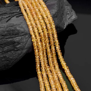 Cuentas Rondelle facetadas de zafiro amarillo Natural de 42 quilates y 17 pulgadas de largo, joyería personalizada de 2-3mm con cuentas de piedra de regalo de Navidad - Product Image 6