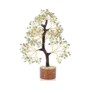 Pierre semi-précieuse naturelle Serpentine arbre de pierres précieuses 300 puces arbre de cristal Figurine Feng Shui pour la décoration de la maison - Product Image 2