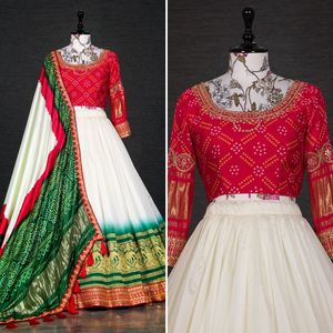 Lehenga Choli-seda de nailon tradicional indio, tejido y bordado de lentejuelas, con duatta, global, gran oferta - Product Image 2