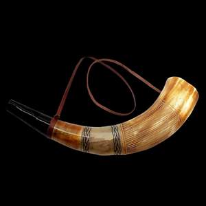 Corne naturelle soufflée de style viking pour les clubs à thème et la décoration intérieure, agate - Product Image 4