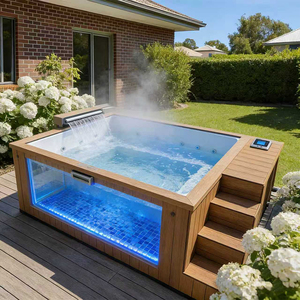 Piscina Elevada de FRP, 10 mm de Grosor, Resistente a los Rayos UV, Ecológica, Duradera, Rectangular, Fácil de Instalar, Escalera de Seguridad para Niños - Product Image 2