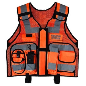 Ropa DE SEGURIDAD reflectante de alta visibilidad Bolsillos multifuncionales con cremallera frontal Chalecos DE SEGURIDAD personalizados Chaleco DE SEGURIDAD táctico Hi Viz - Product Image 3