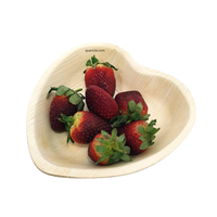 Plato de Postre Desechable, Biodegradable, Ecológico, Libre de BPA, Moderno, en Forma de Corazón, Hecho de Hoja de Palma de Areca, de 6.5 Pulgadas, Precio de Fábrica